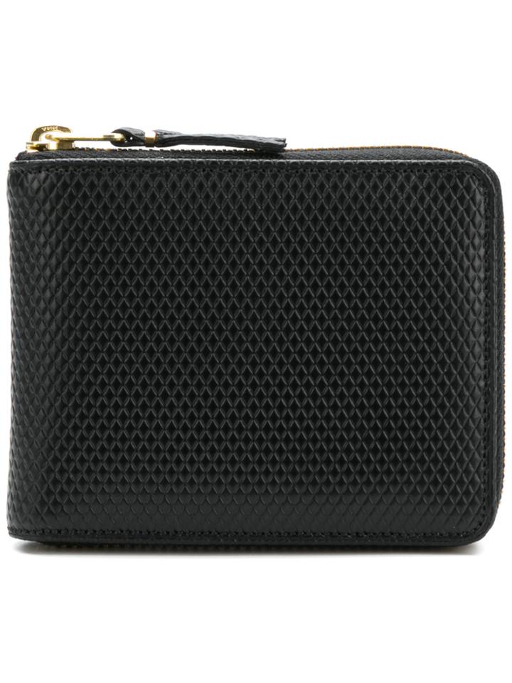 Comme Des Garçons Wallet Diamond Effect Zip Around Wallet - Black