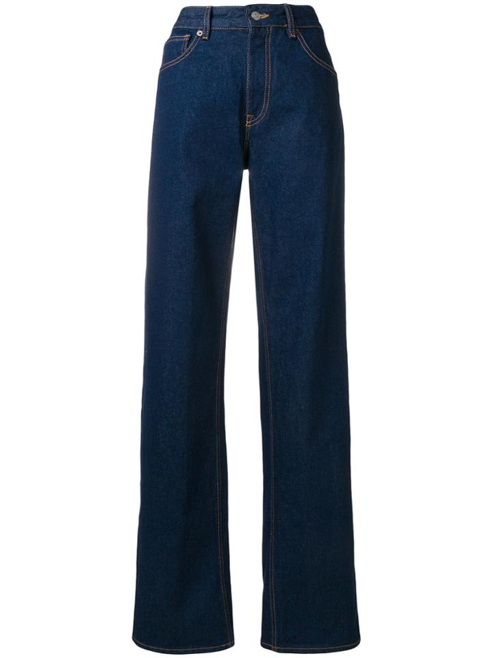 Mm6 Maison Margiela High Rise Flared Jeans - Blue