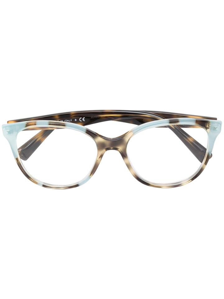 Valentino Eyewear Tortoiseshell Oversized Glasses - Multicolour