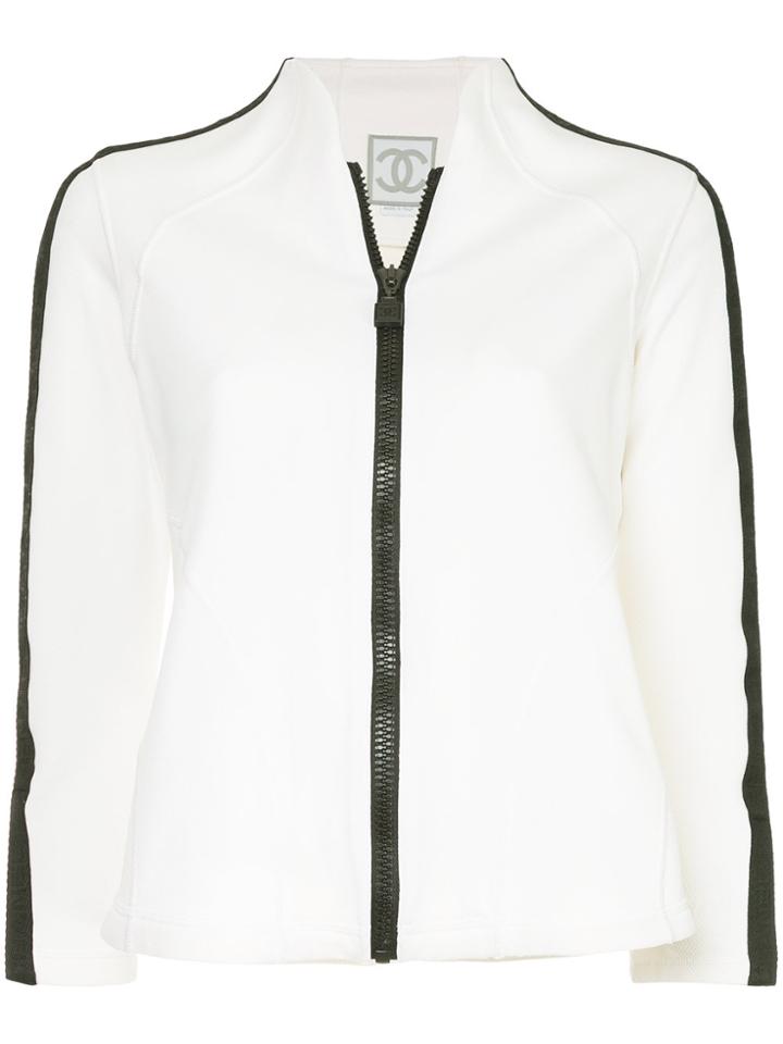 Chanel Vintage Sports Line Zip Up Parka - White