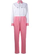 Walk Of Shame Colour Block Jumpsuit, Women's, Size: 40, White, Cotton