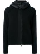 Moncler Padded Hood Knitted Jacket, Women's, Size: Medium, Black, Polyamide/polyester/lamb Fur/virgin Wool