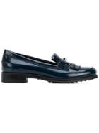 Tod's Double T Fringe Loafers - Blue