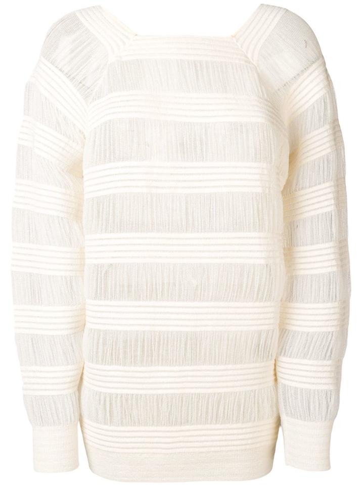 Calvin Klein Stripe Long-sleeve Top - Yellow