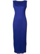 Issey Miyake Vintage Pleated Midi Dress - Pink & Purple
