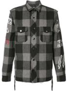 Haculla Plaid Shirt Jacket, Men's, Size: Medium, Black, Polyester/wool