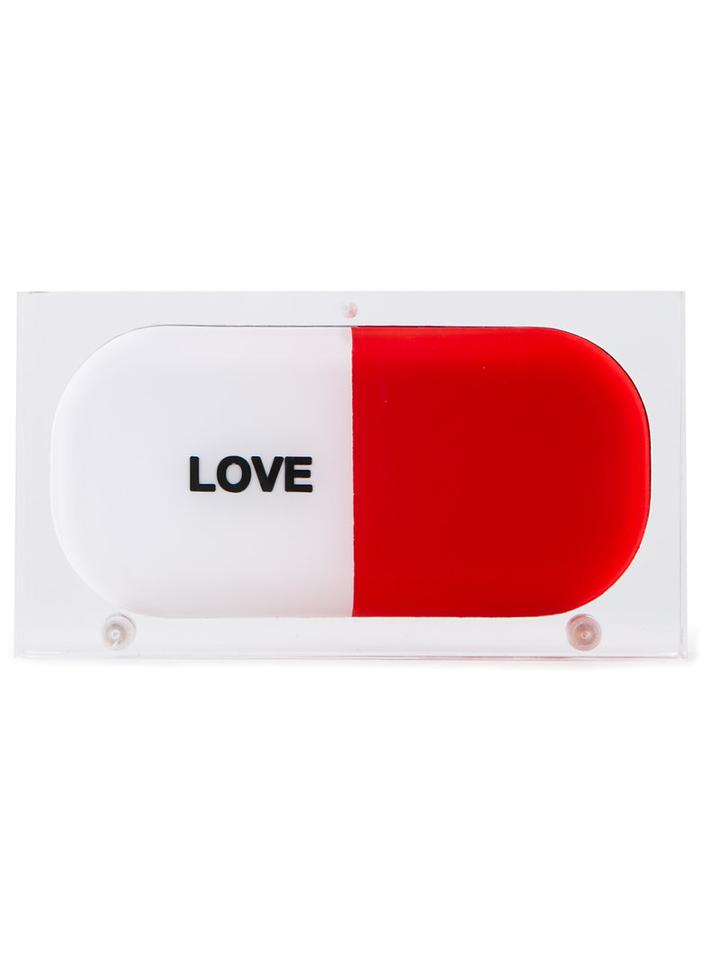 Sarah's Bag Love Pill Clutch, Women's, White, Acrylic