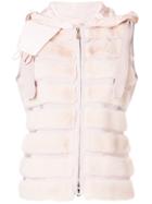 Moncler Hooded Zipped Gilet - Pink & Purple