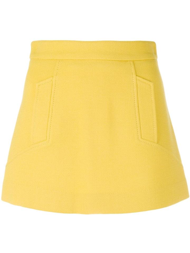 P.a.r.o.s.h. Retro Mini Skirt - Yellow & Orange