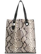 Htc Los Angeles Snake Print Tote Bag - Grey