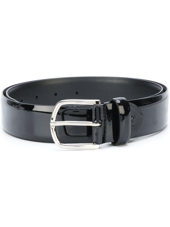 Canali Classic Buckle Belt - Black