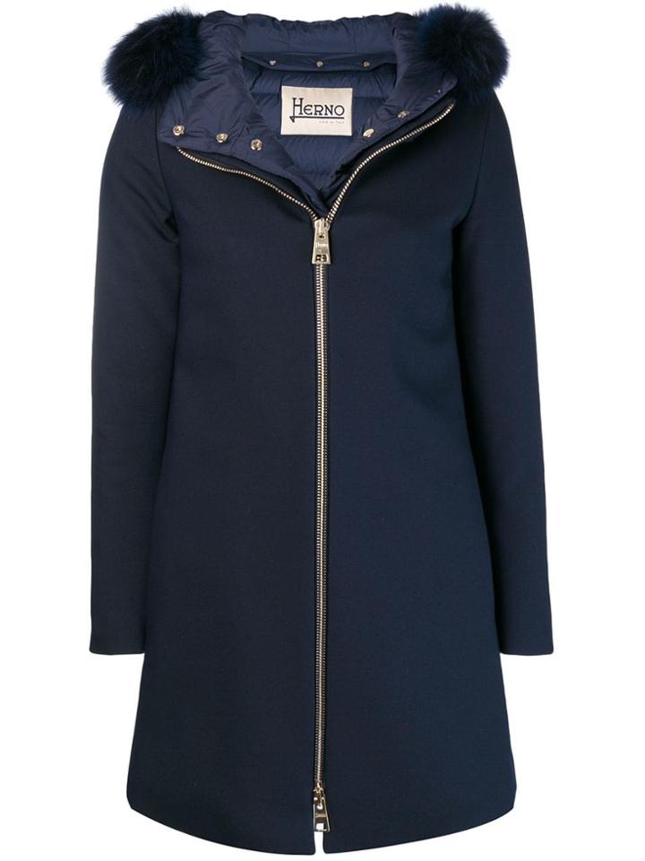 Herno Padded Parka Coat - Blue