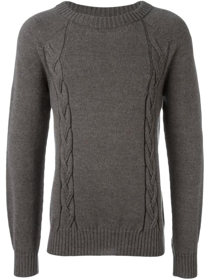 Maison Margiela Knit Panel Jumper, Men's, Size: Large, Grey, Cotton/wool/alpaca