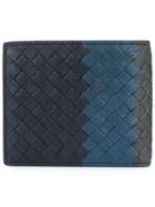Bottega Veneta Sapphire Blue Intrecciato Lamb Club Bi-fold Wallet -