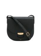 Céline Trotteur Shoulder Bag, Women's, Black, Leather