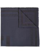 Fendi Fringed Edge Scarf - Blue