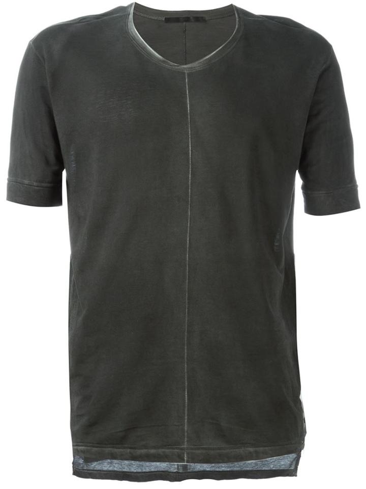 The Viridi-anne Round Neck T-shirt, Men's, Size: 2, Black, Cotton