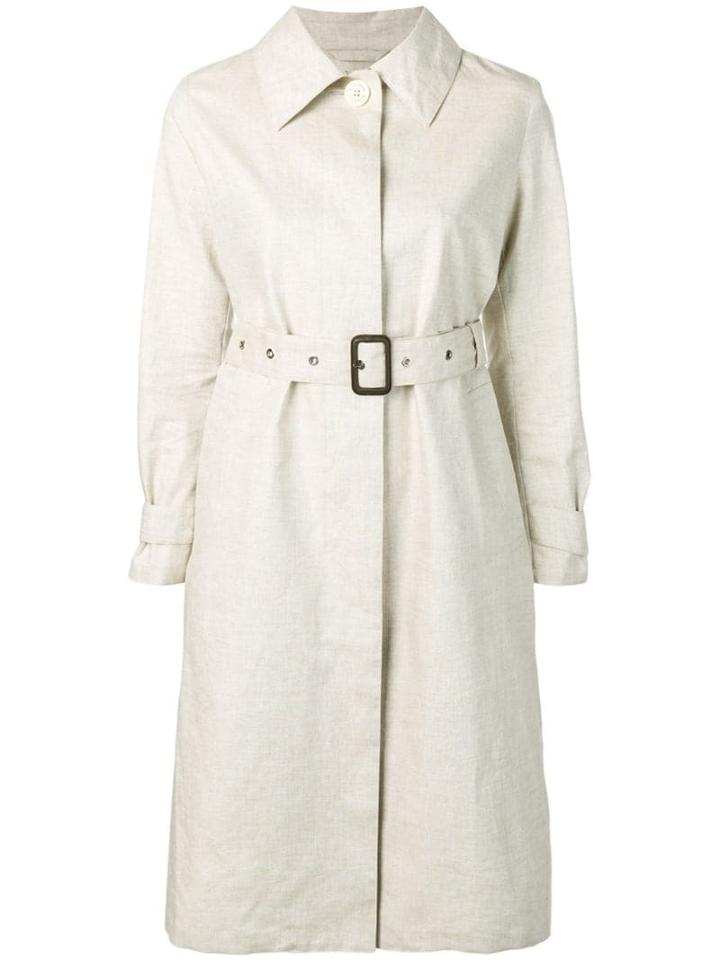 Mackintosh Natural Storm System Linen Single-breasted Trench Coat