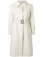 Mackintosh Natural Storm System Linen Single-breasted Trench Coat