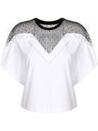 Red Valentino Lace Panel T-shirt - White