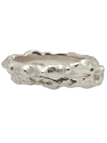 Occulter Textured Ring, Women's, Size: 6, Metallic, Sterling Silver