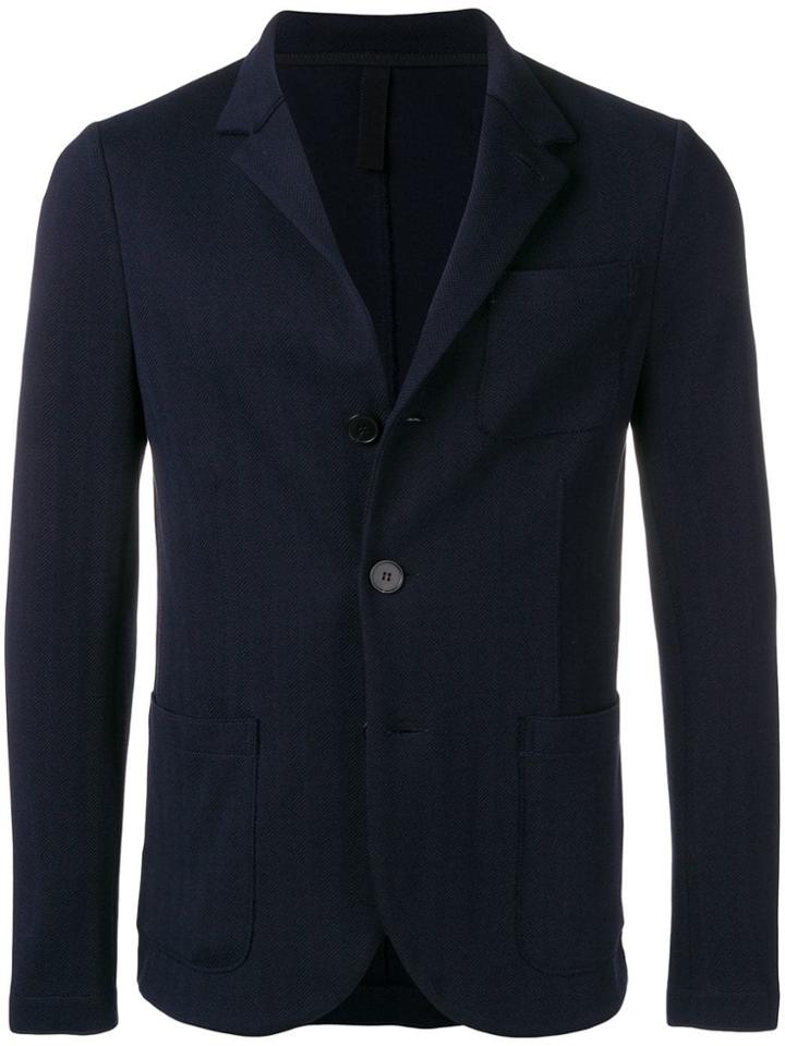 Harris Wharf London Buttoned Blazer Jacket - Blue