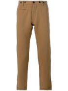Barena Cropped Chinos, Men's, Size: 50, Brown, Linen/flax/cotton/polyester