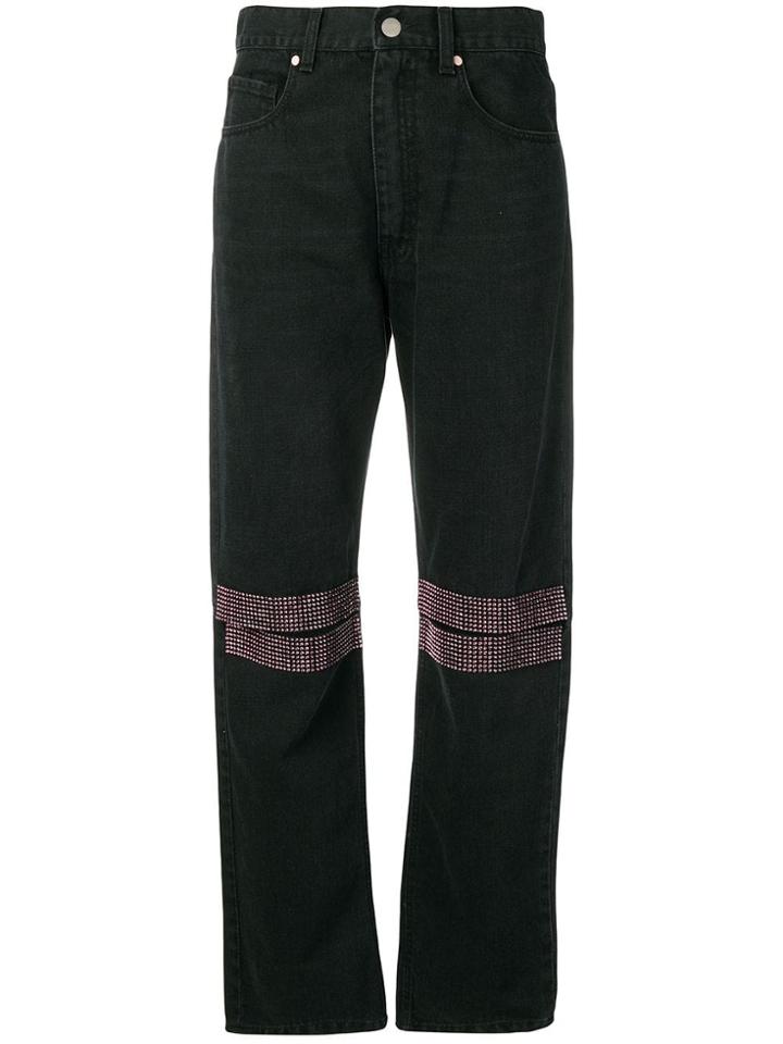 Christopher Kane Crystal Boyfriend Jeans - Black