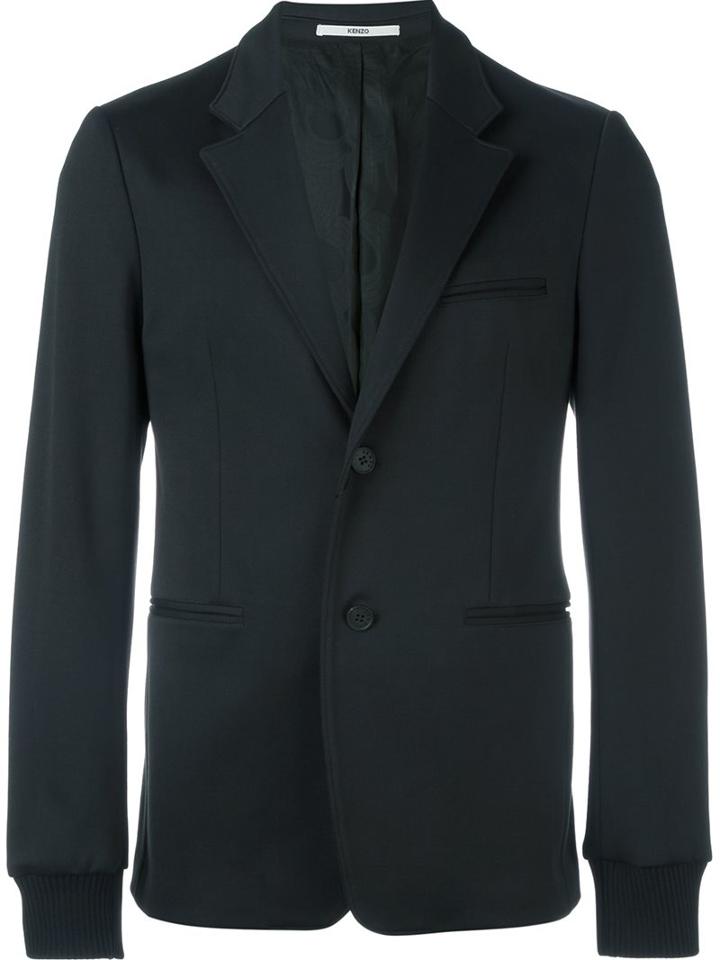 Kenzo Two Button Blazer, Men's, Size: 46, Black, Cotton/polyamide/acetate
