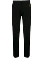 Dolce & Gabbana Logo Embroidered Tailored Trousers - Black