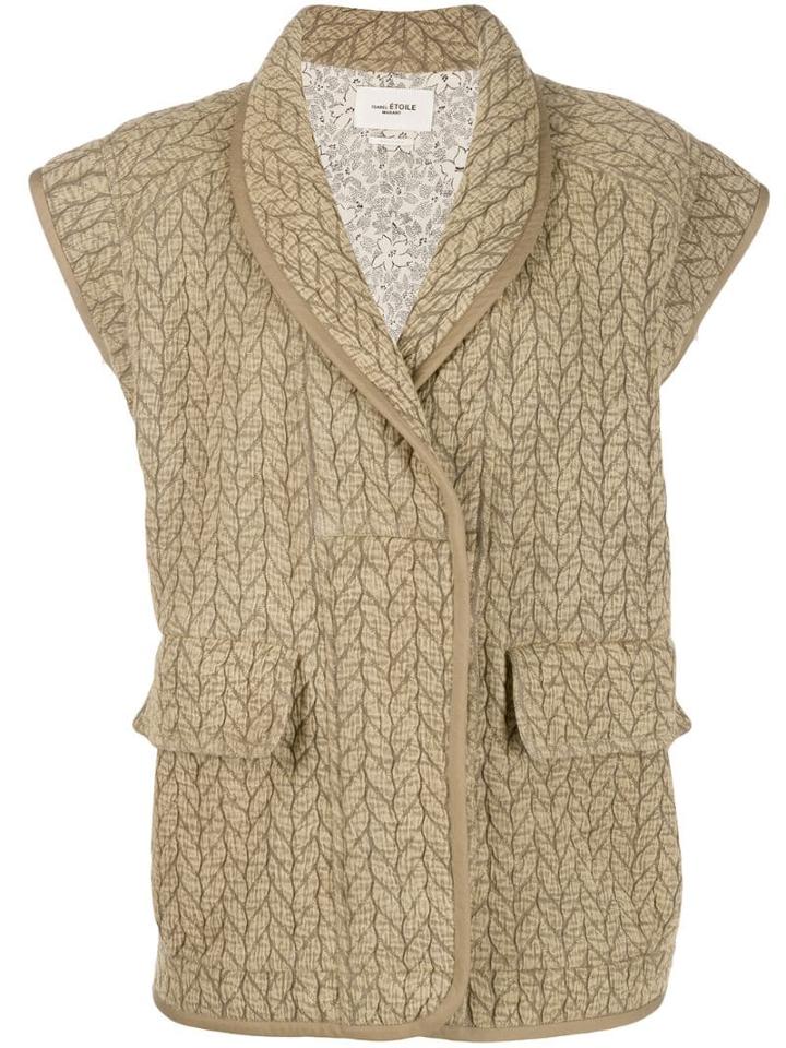 Isabel Marant Étoile Oversized Printed Gilet - Green