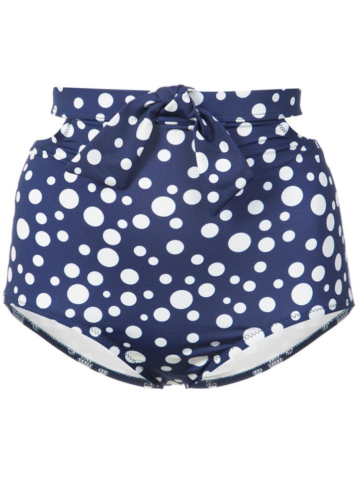 Morgan Lane Bubble Dot Mica Bikini Bottom - Blue