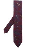 Etro Paisley Embroidery Tie - Red