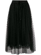 Dolce & Gabbana Lace And Tulle Skirt - Black