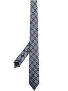 Burberry Slim Cut Check Silk Jacquard Tie - Blue