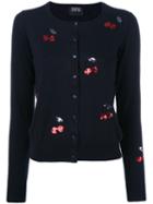 Markus Lupfer - Sequin Cherry Cardigan - Women - Cotton - M, Women's, Blue, Cotton