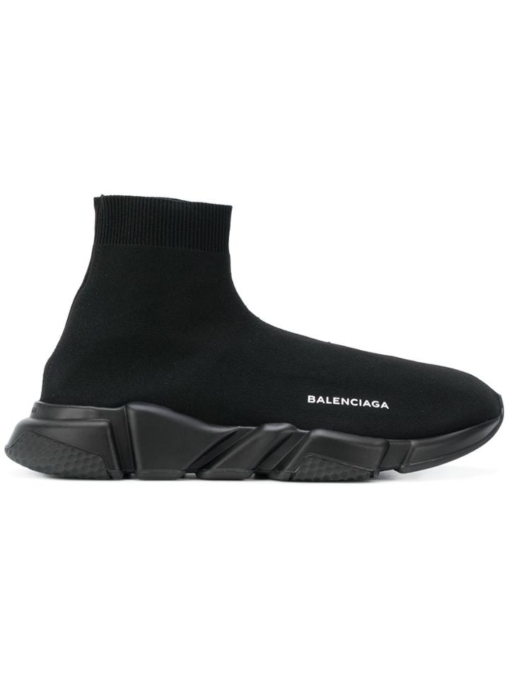 Balenciaga Speed Mid-top Sneakers - Black