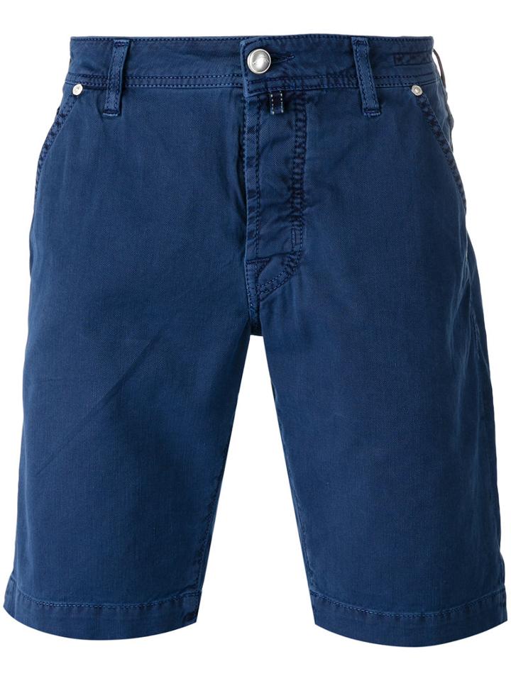 Jacob Cohen Denim Shorts, Men's, Size: 37, Blue, Cotton/linen/flax/spandex/elastane