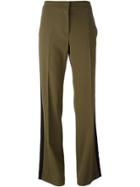 No21 Lateral Stripe Flared Trousers - Green