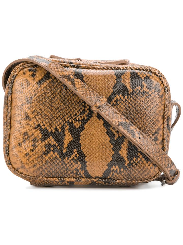 Robert Clergerie Square Cross Body Bag - Brown
