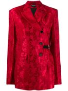 Ann Demeulemeester Floral Jacquard Blazer - Red