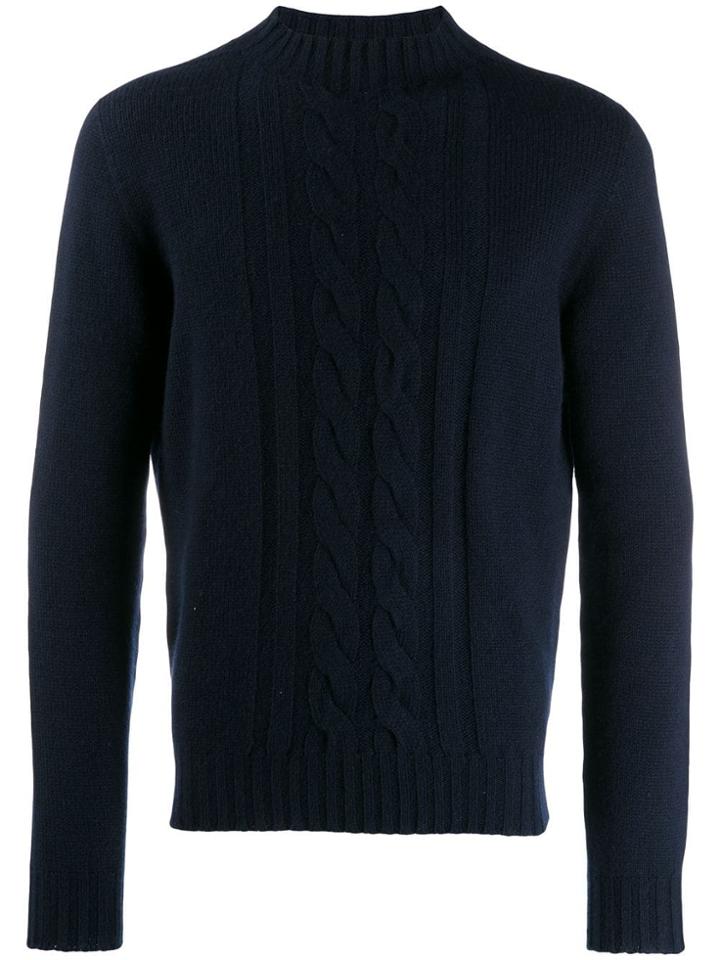 Tagliatore Cable Knit Jumper - Blue