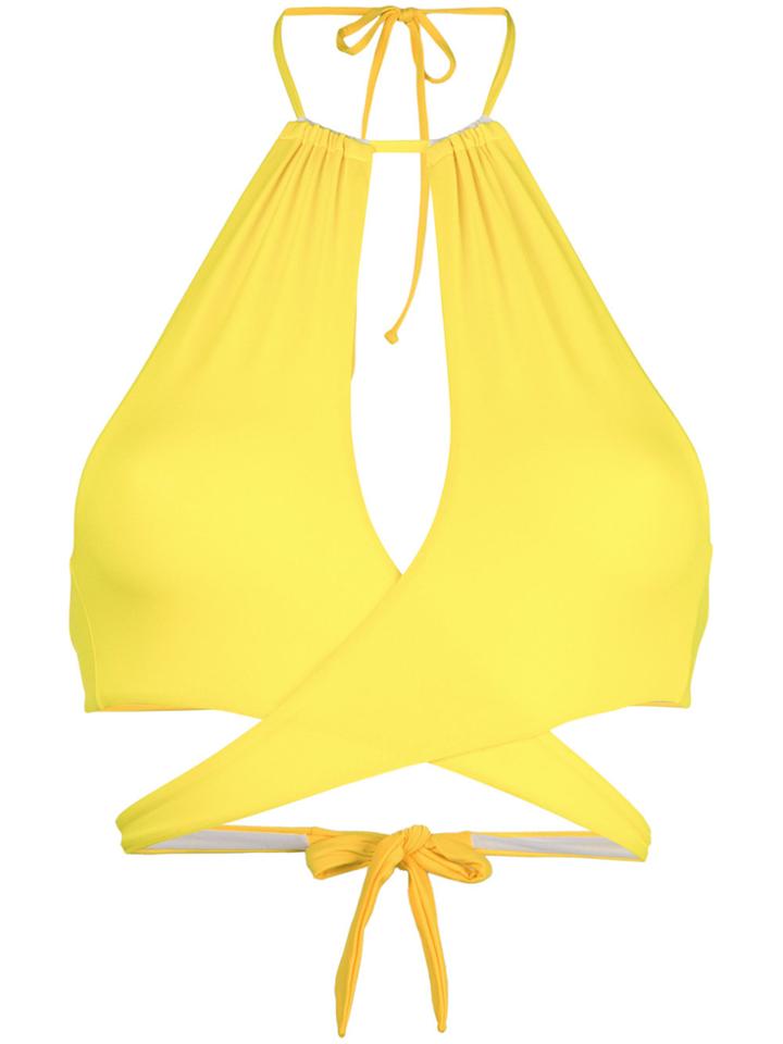 Dsquared2 Crossover Bikini Top - Yellow & Orange