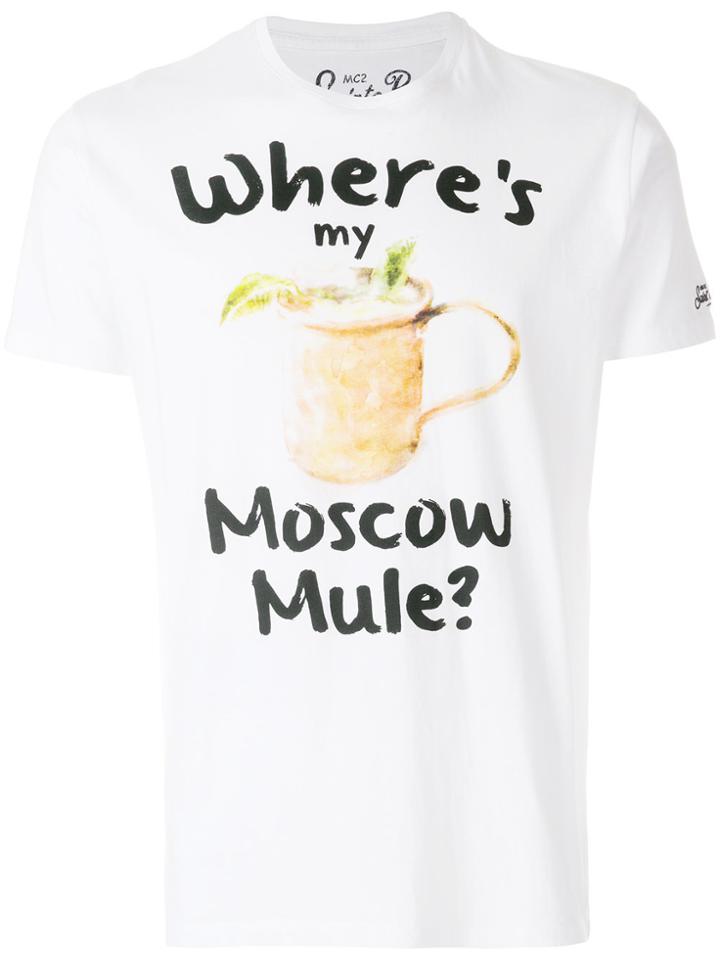 Mc2 Saint Barth Moscow Mule Print T-shirt - White