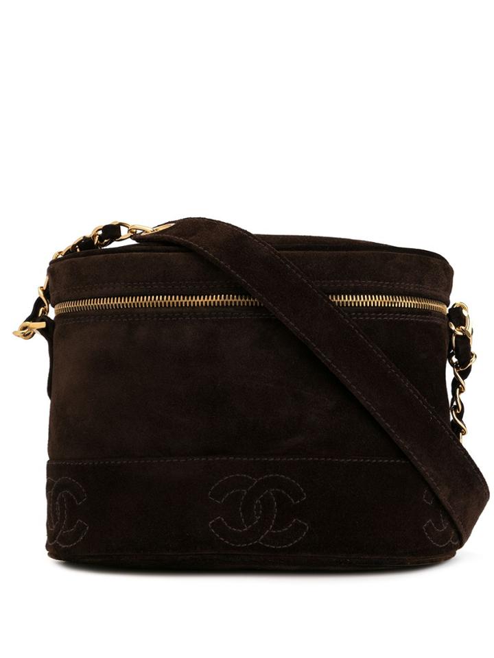 Chanel Pre-owned 1997's Triple Cc Chain Shoulder Bag - Brown