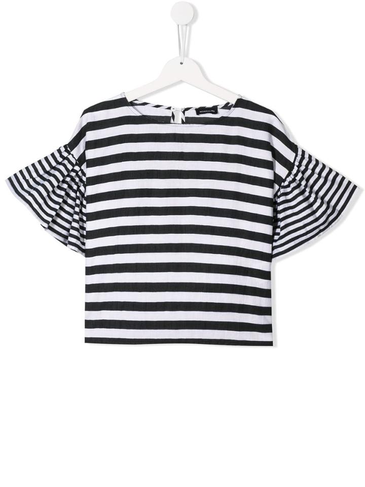 Monnalisa Striped T-shirt - Black