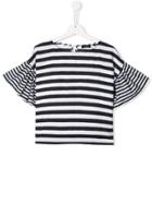 Monnalisa Striped T-shirt - Black