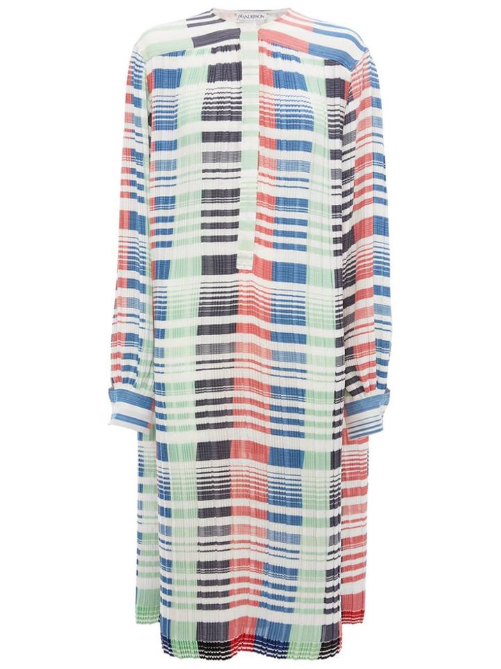 Jw Anderson Multi Colour Micro Pleat Dress