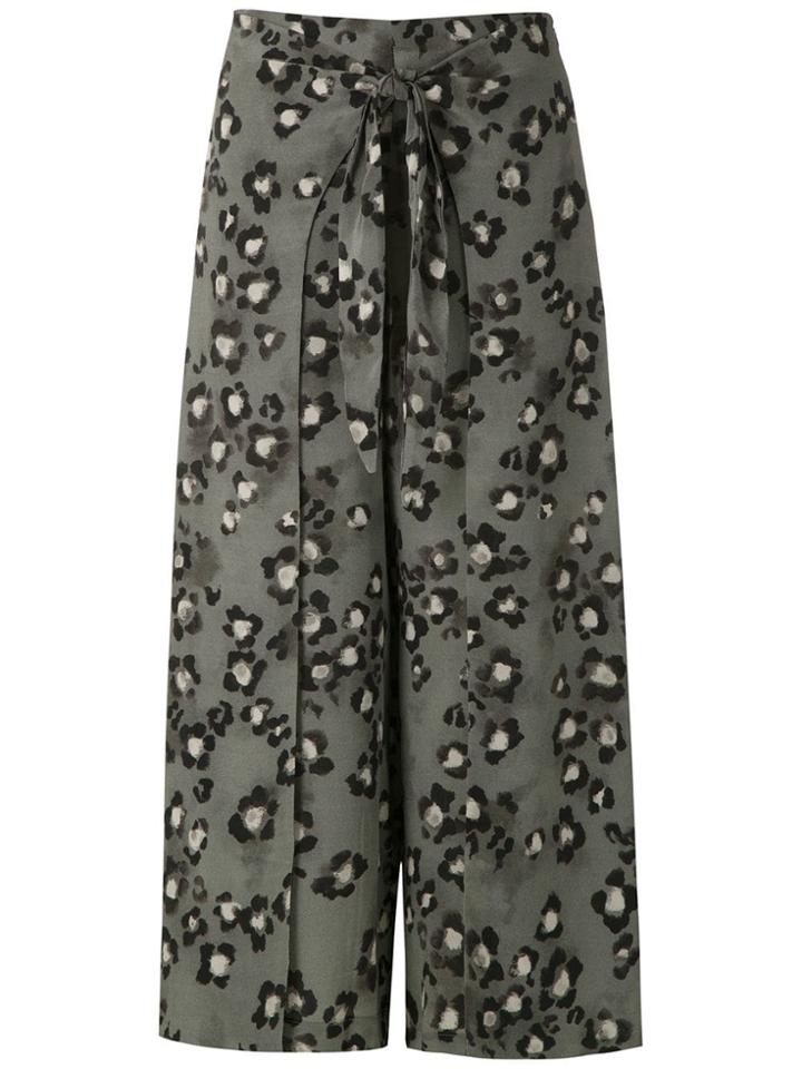 Magrella Mid Animal Print Skirt - Green
