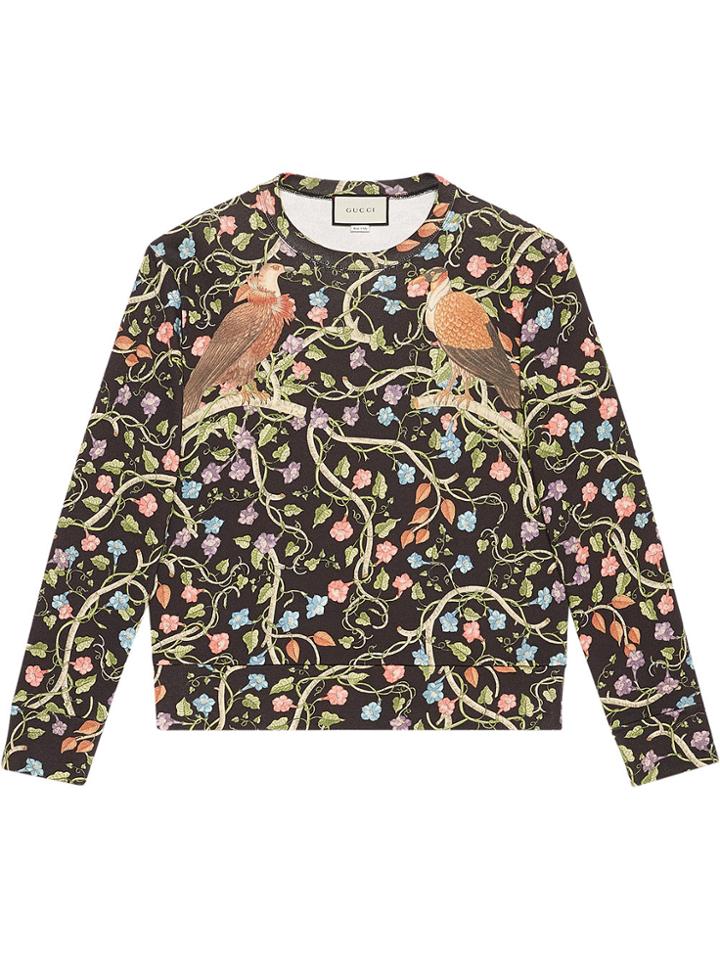 Gucci Birds Of Prey Print Sweatshirt - Black
